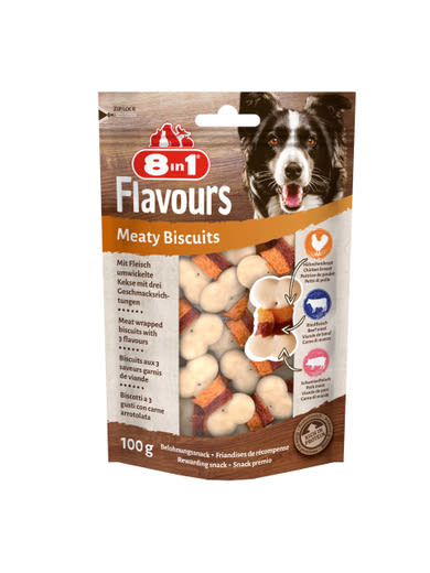 8in1 Flavours Meaty Biscuits kutya jutalomfalat