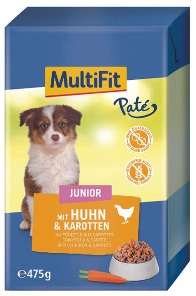 MultiFit nedves kutyaeledel paté junior szárnyas&répa