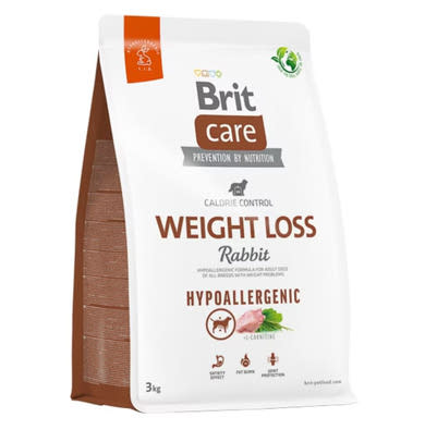 Brit Care Hypoallergenic Weight Loss száraz kutyaeledel adult nyúl&rizs