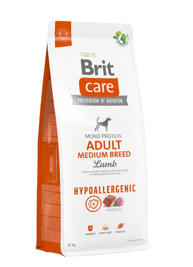 Brit Care Hypoallergenic Medium Breed száraz kutyaeledel adult bárány