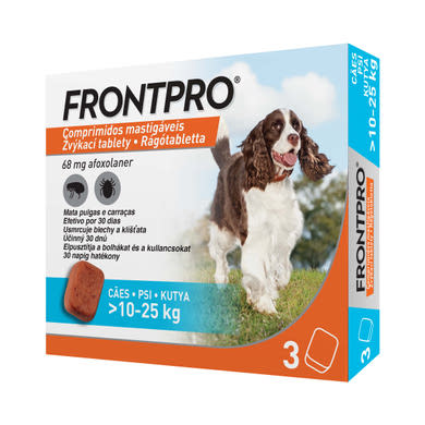 FRONTPRO® rágótabletta kutyáknak bolhák és kullancsok ellen (>10–25 kg)