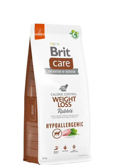 Brit Care Hypoallergenic Weight Loss száraz kutyaeledel adult nyúl&rizs