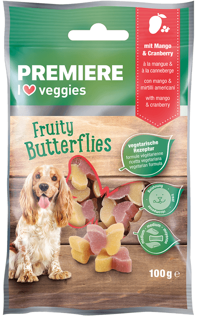 Premiere Veggie kutya jutalomfalat snack pillangó