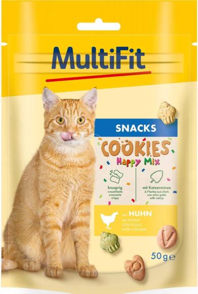 MultiFit Snack&Play macska jutalomfalat Cookies Party Mix