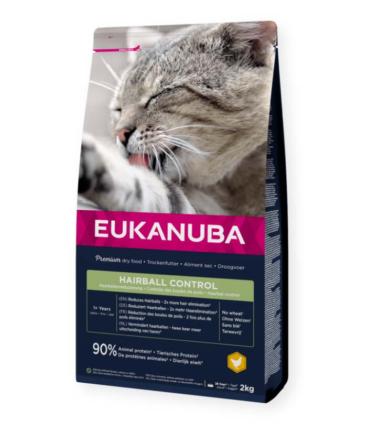 Eukanuba száraz macskaeledel adult hairball csirke