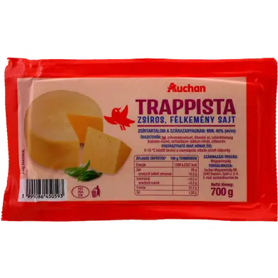 Auchan Nívó trappista sajt felezett