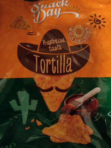 Snack Day, Tortilla Chips, barbecue ízű kukoricasnack, 200 g