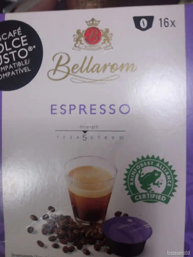 Bellarom ESPRESSO őrölt, pörkölt, kávét tartalmazó egyadagos kávékapszulák, 16 db