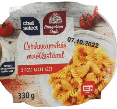 Chef select csirkepaprikás orsótésztával magyaros készétel