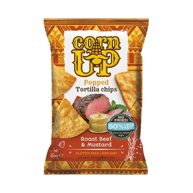 Corn UP Popped Tortilla Chips marhahús és mustár ízesítéssel