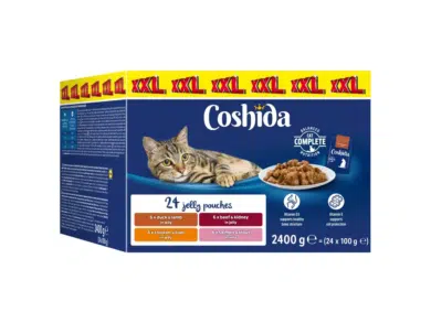 Coshida teljes értékű nedves állateledel kifejlett macskák számára, 24 x 100 g