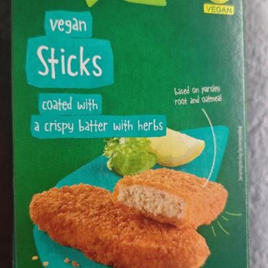 Vemondo Vegán petrezselyemgyökér- és zabpehely alapú szeletek, Ropogós burgonyás / zöldfűszeres panírban, gyorsfagyasztott