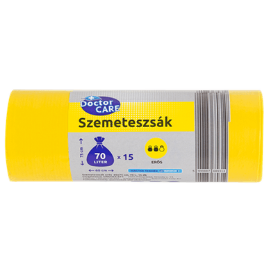 Doctorcare 70L Szemeteszsák Sárga