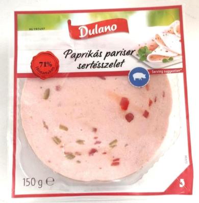 Dulano Pariser sertésszelet, paprikás, főtt, szeletelt