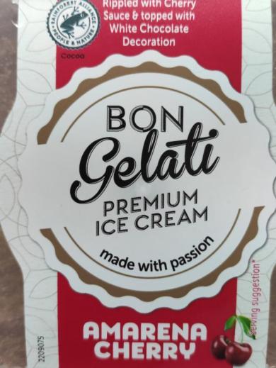 Bon Gelati Csavart jégkrém cseresznye-kakaós ízű