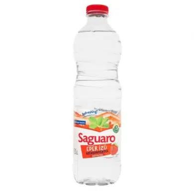 Saquaro, Eper ízű szénsavmentes ásványvíz, + 50 ft betétdíj, 1,5 L
