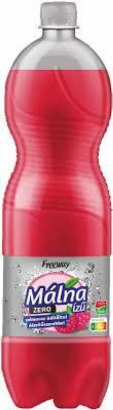 Freeway Málna ízű szénsavas üdítőital, cukormentes, édesítőszerekkel, + 50 ft betétdíj, 1,5 L