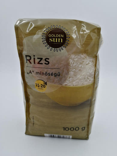 GOLDEN Sun A minőségű rizs fényezetlen, 1 kg