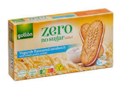 Gullon Joghurtos szendvics keksz hozzáadott cukor nélkül 4x55 g