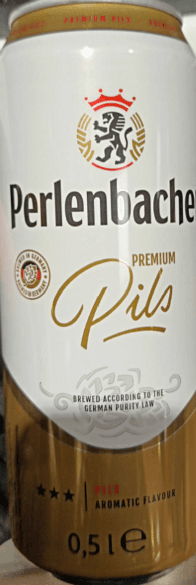 Perlenbacher Pils világos sör 4,9%, 0,5 L
