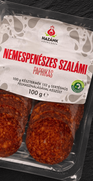 Hazánk kincsei Nemespenészes szalámi sertéshúsból paprikás, 100 g