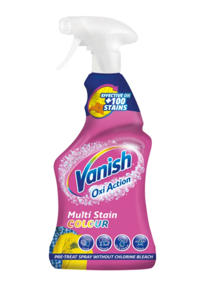 Vanish Oxi Action Pink folteltávolító előkezelő spray színes ruhára