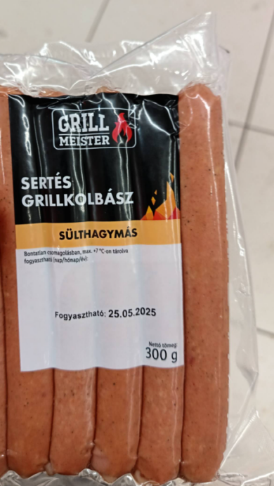 Grillmeister grillkolbasz sülthagymás