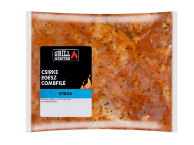 Grillmeister, Friss egész csirkecombfilé gyrosos marinádban, hűtött, 1 kg