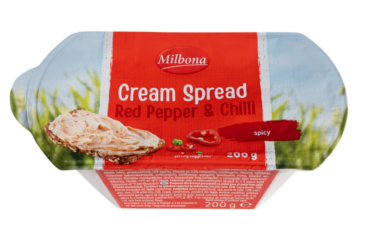 Milbona szendvicsrém friss sajtból pirosparikás-chilis, 200 g