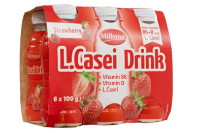 Milbona L.Casei joghurtital, eper 6 x 100 g
