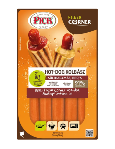 Pick Hot-dog kolbász sülthagymás-BBQ-s