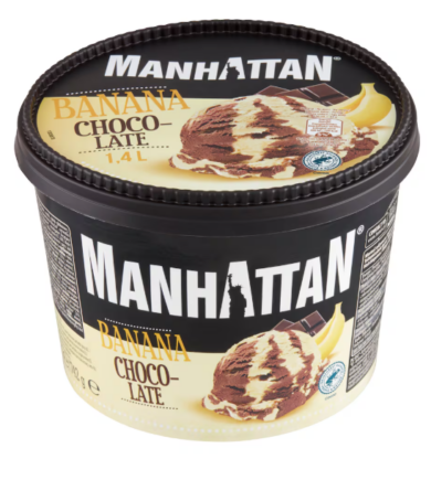 Manhattan Jégkrém banán-csokoládé, 1400 ml