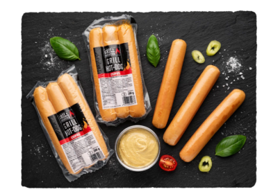 Grillmeister Grill hot dog virsli csípős