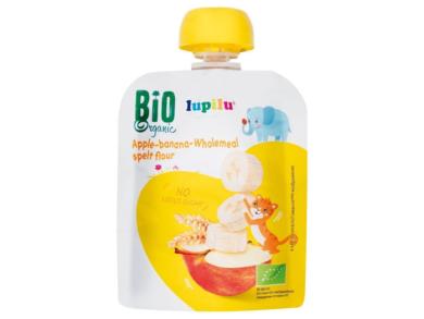 Lupilu Bio gyümölcspüré alma-banán-teljes kiőrlésű tönkölybúzaliszt 5 hónapos kortól