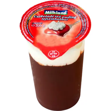 Milkland csokoládés puding tejszínhabbal