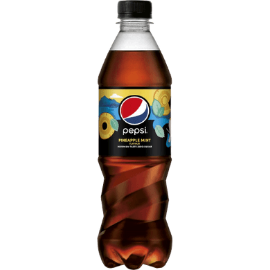 Pepsi Max Pineapple Mint energiamentes szénsavas édesítőszerekkel ananász és menta ízesítéssel