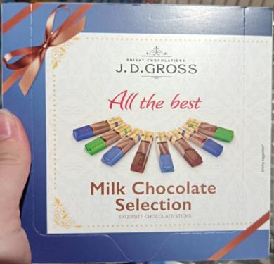 J.D.Gross Csokoládé válogatás Tejcsokoládés, 200 g