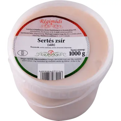 Régimódi sertés zsír
