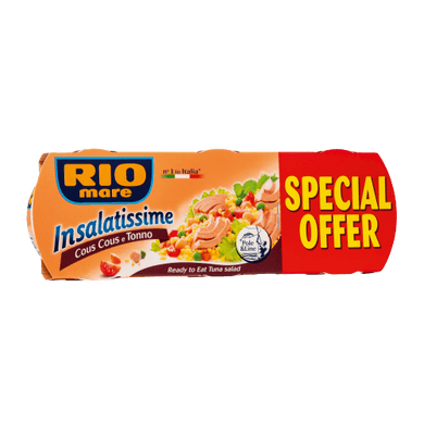 Rio Mare insalatissime tonhalsaláta kuszkusszal, csicseriborsóval, zöldborsóval és paradicsommal 3x160g