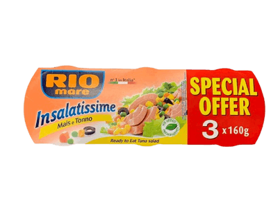 Rio Mare insalatissime tonhalsaláta , kukoricával, vörösbabbal, sárgarépával és paprikával 3x160g