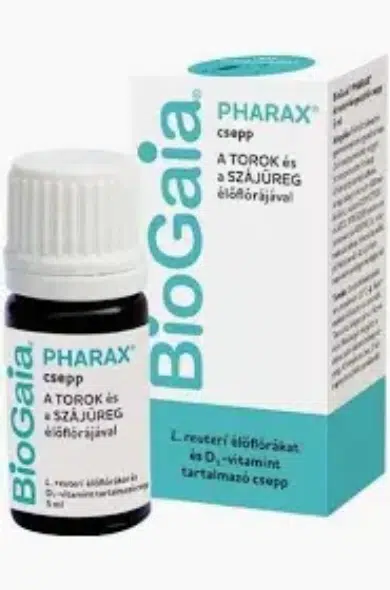 BioGaia Pharax élőflóra és D3-vitamin csepp 6 hónapos kortól 5 ml