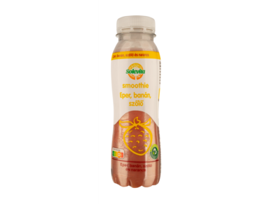 Solevita, Smoothie vegyes vegán gyümölcslé, 100% gyümölcstartalommal, eper-banán-szőlő-narancs, + 50 ft betétdíj, 0,25 L