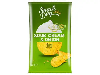 Snack Day Chips hagymás tejfölös