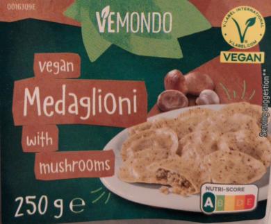 Vemondo Medaglioni, gombával töltött friss tészta hajdina liszttel, 250 g