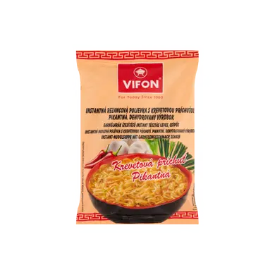 Vifon csípős, garnélarák ízesítésű instant tésztás leves